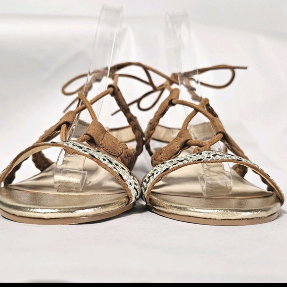 Soft Surroundings Brown 8M Low Wedge Strappy Summer Vacation  Strappy  Sandals - Picture 5 of 10